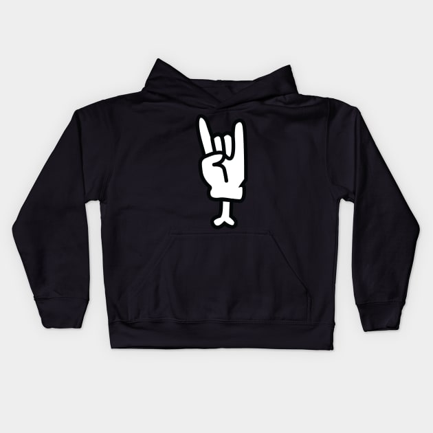 Finger Rock Kids Hoodie by White Name